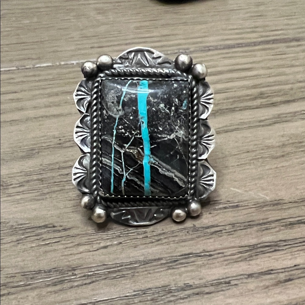 Blackjack Ring by Donovan Nez Navajo Handmade